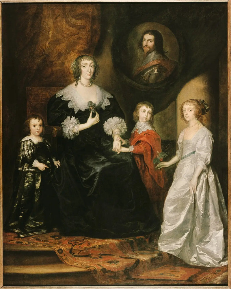 Buckingham Dükü'nün dul eşinin ve çocuklarının portresi - Antoine van Dyck