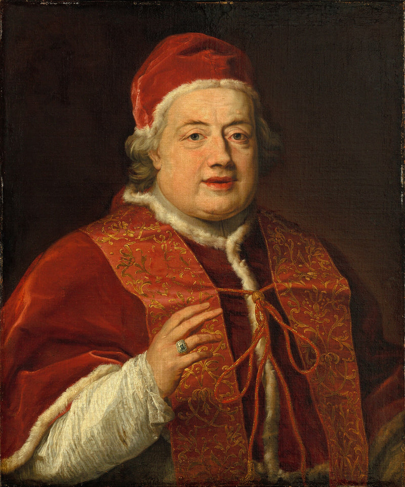 Küçük Boyutta Papa Klement XIII Portresi - Pompeo Batoni