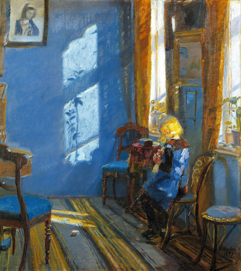 Mavi odada güneş ışını - Anna Ancher