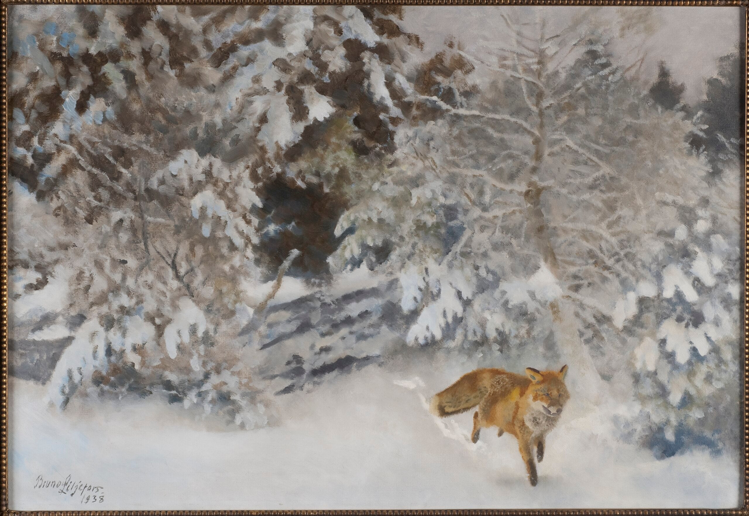 Renard dans un paysage d'hiver - Bruno Liljefors
