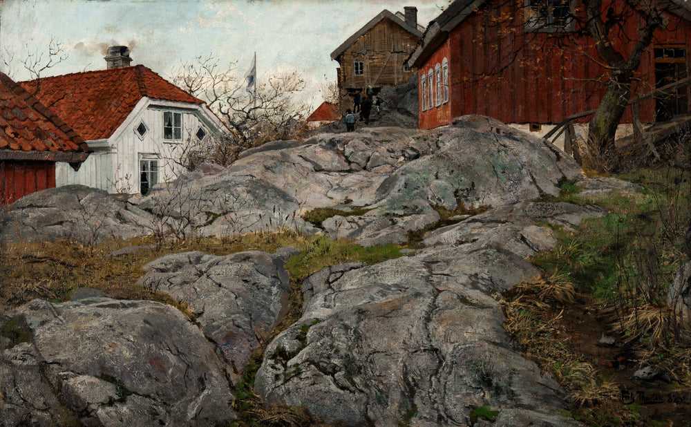 Rock, motif de Kragerö - Frits Thaulow