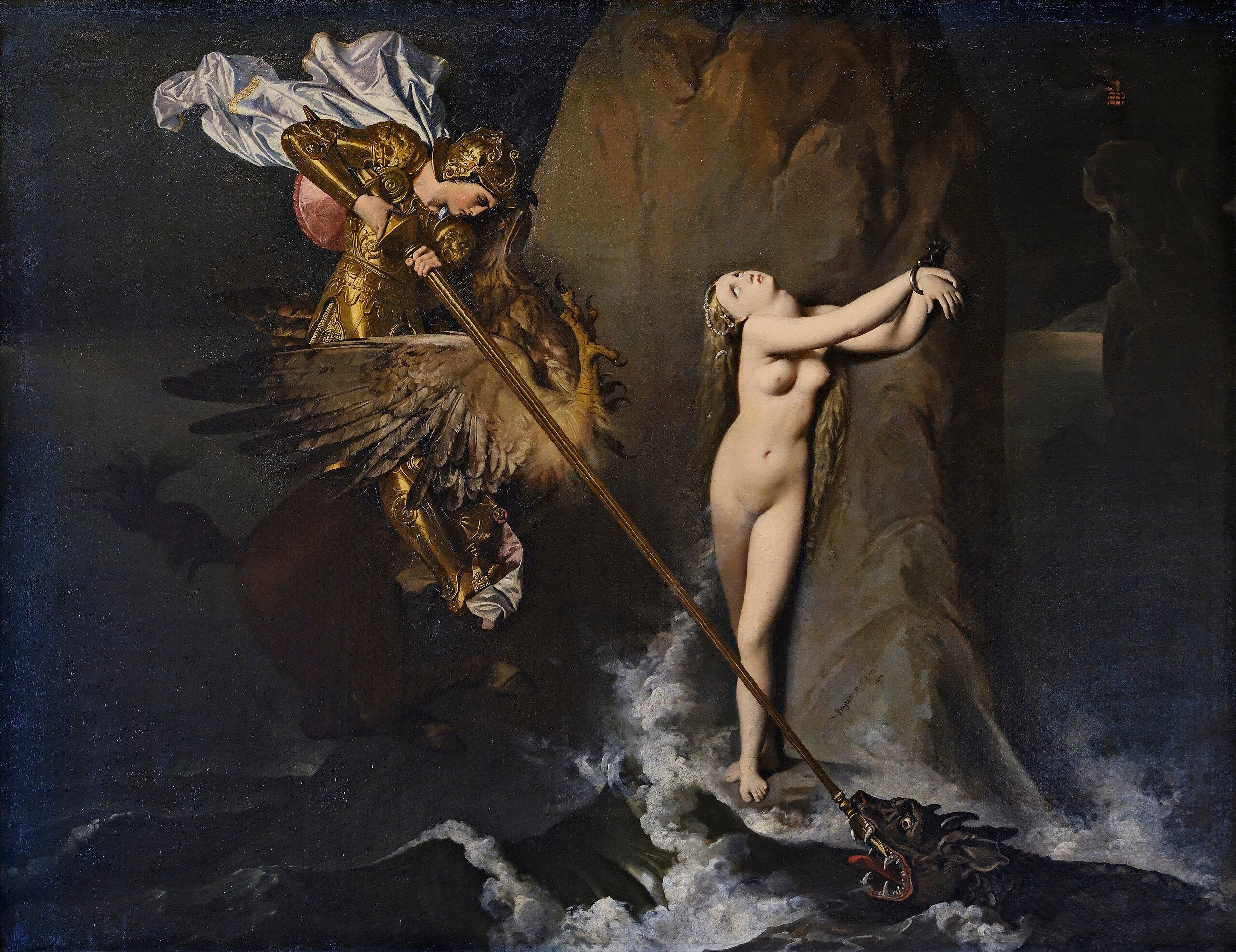 Roger'in Angélique'i Kurtarması - Jean-Auguste-Dominique Ingres