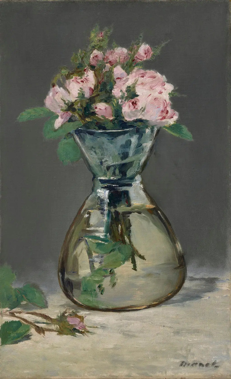 Bir vazoda köpüklü güller - Édouard Manet