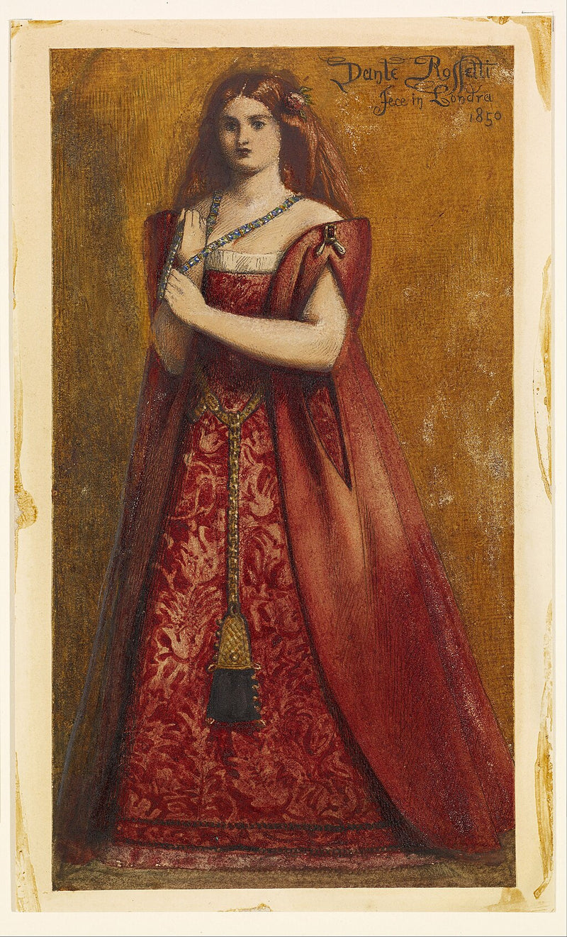 Rosso Vestita [Kırmızıyla Giyinmiş] - Dante Gabriel Rossetti
