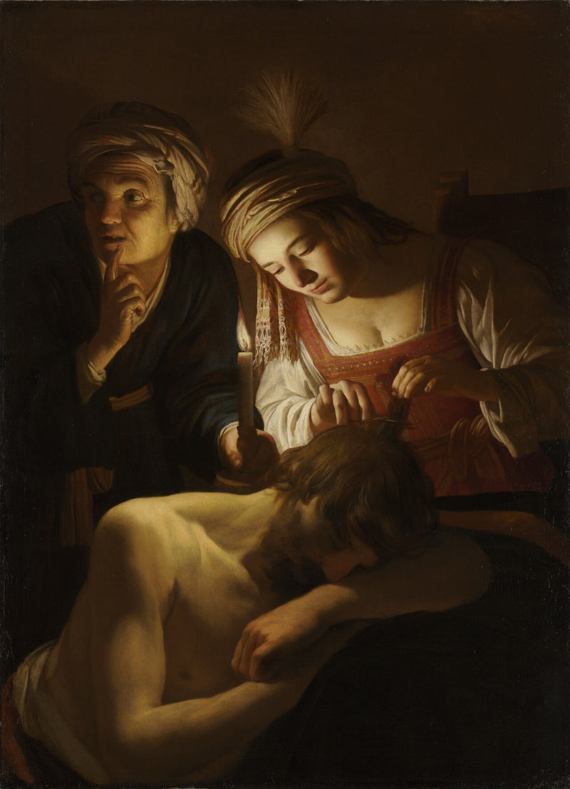 Samson ve Delilah - Gerrit van Honthorst