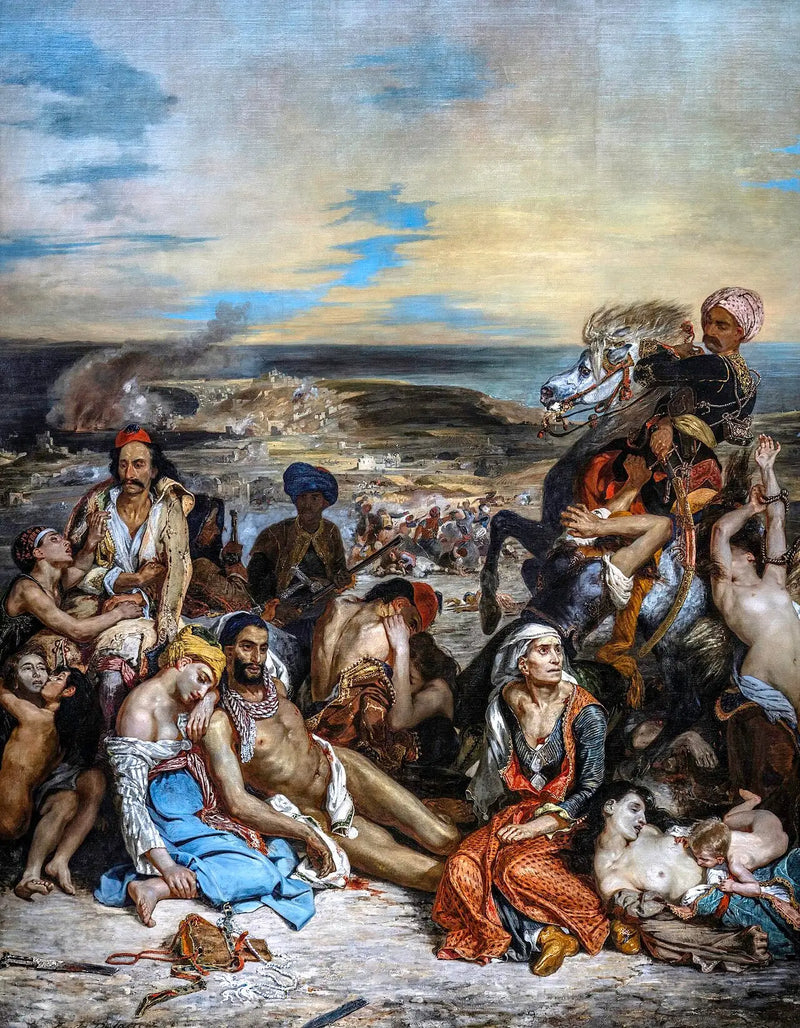 Chios Katliamları Manzaraları - Eugène Delacroix