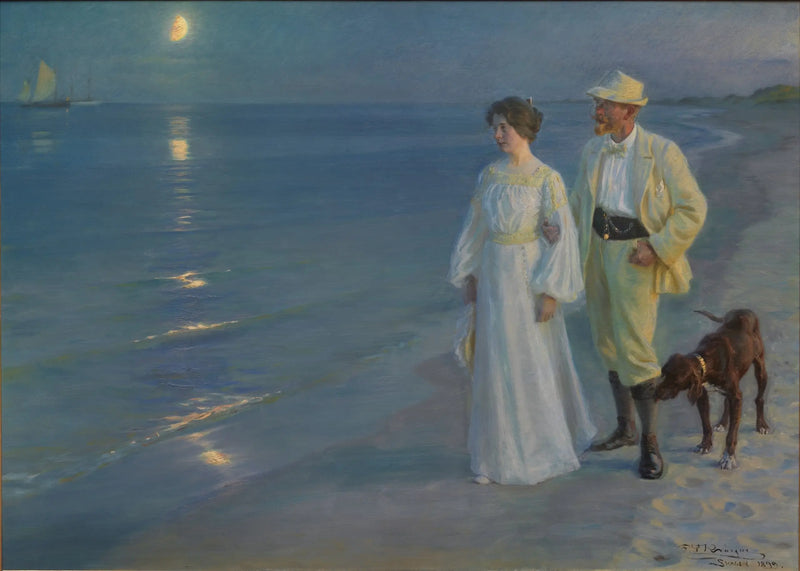 Skagen Plajında Yaz Akşamı – Ressam ve Eşi - Peder Severin Krøyer