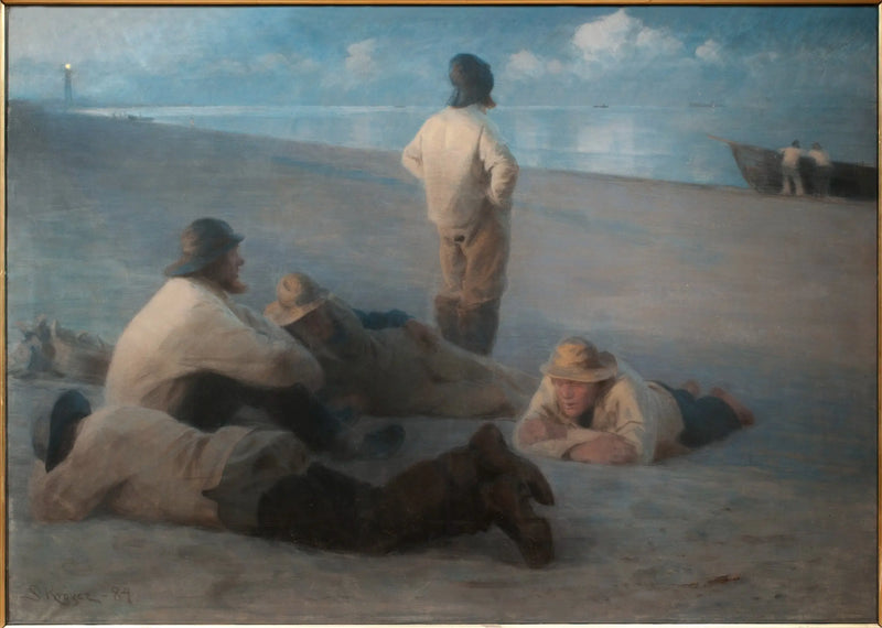 Skagen Plajında Yaz Gecesi - Peder Severin Krøyer