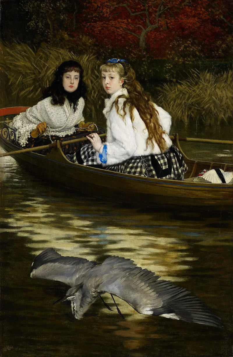 Tamise'de bir balıkçıl - James Tissot