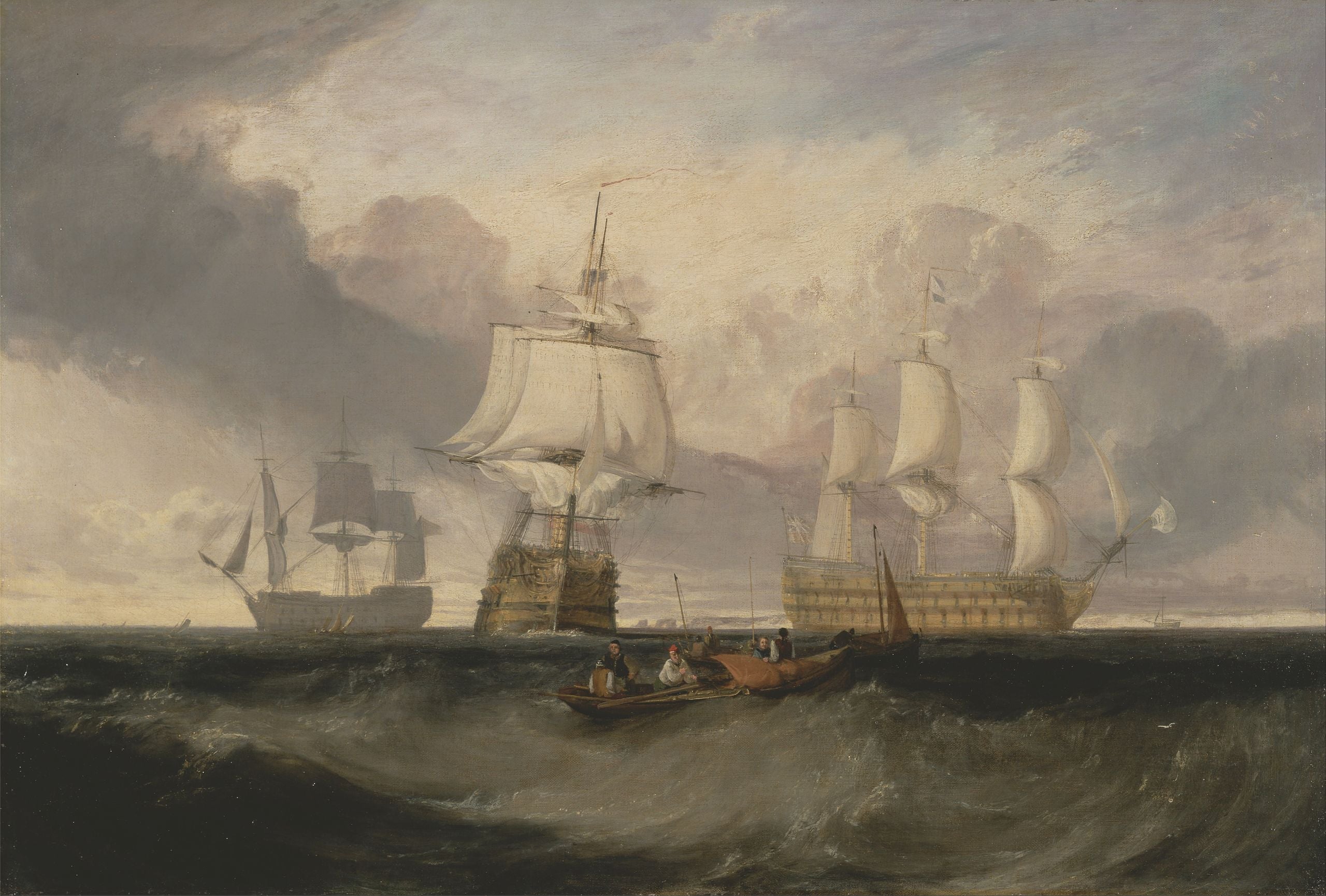 Trafalgar'dan Dönüş Zaferi, Üç Pozisyonda - J. M. W. Turner