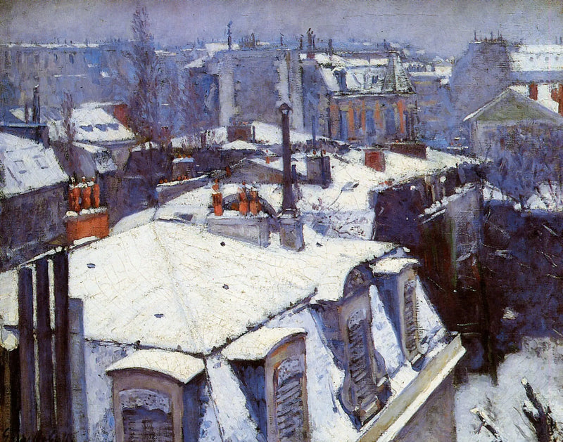 Karla kaplı çatılar - Gustave Caillebotte