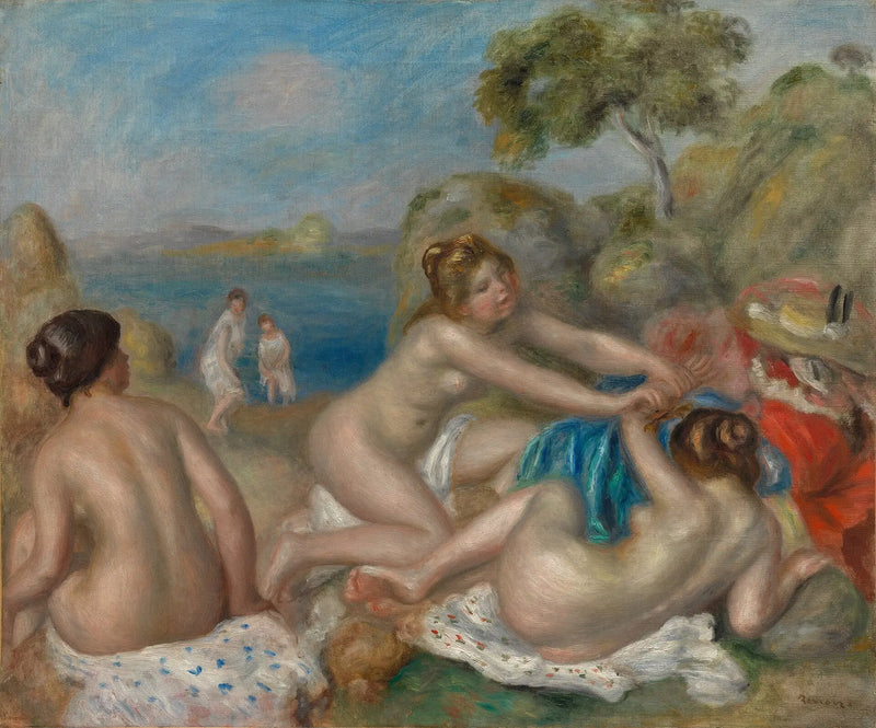 Üç Yengeçli Yüzücü - Pierre-Auguste Renoir