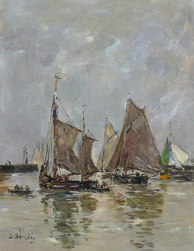 Trouville, sardalya avcılarının ekipmanı - Eugène Boudin