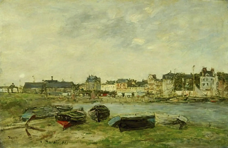 Trouville, alçak gelgit limanı - Eugène Boudin
