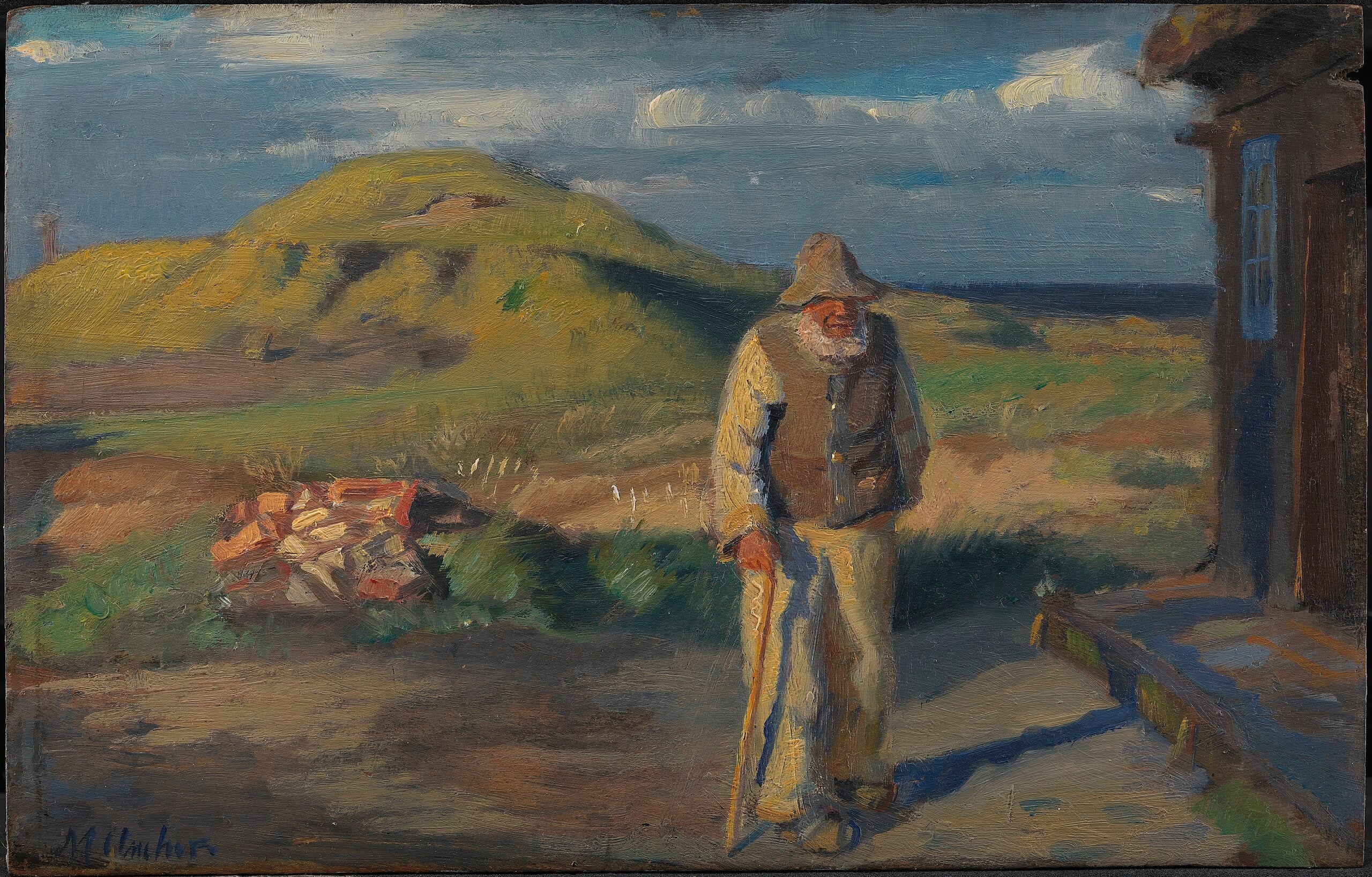 Bir Kör evinin önünde - Michael Peter Ancher