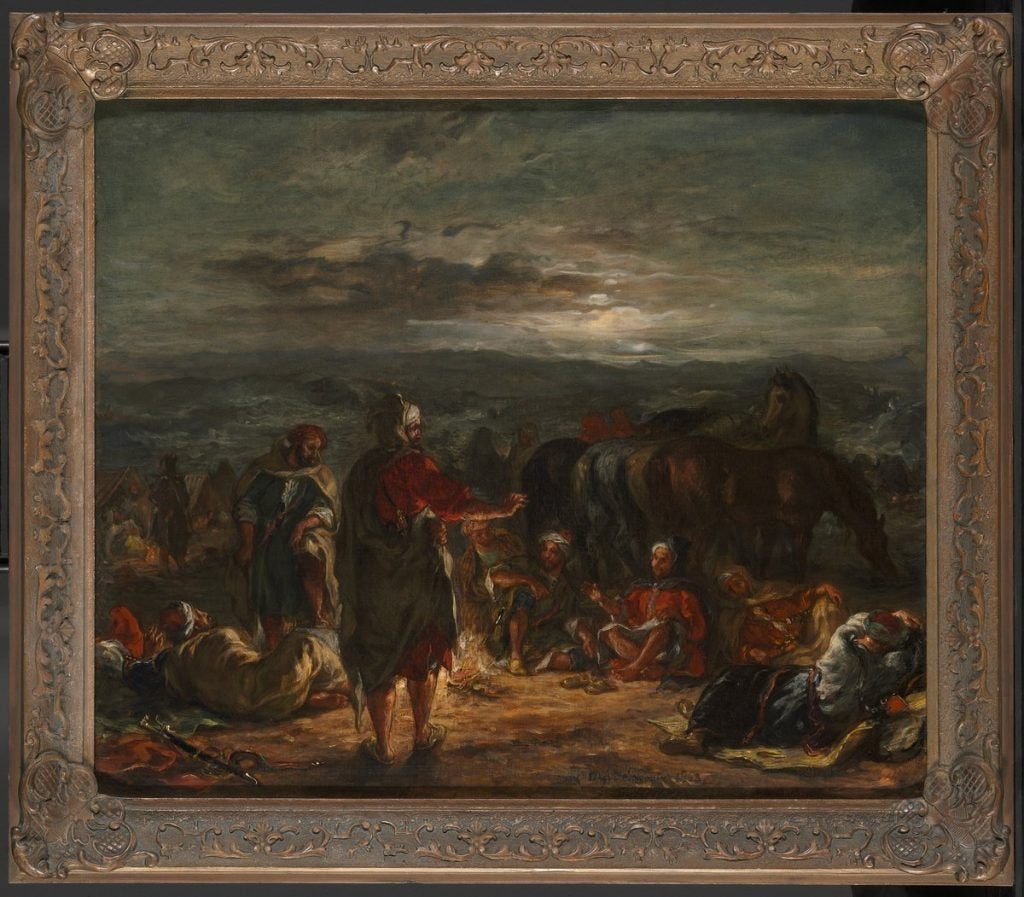 Un camp arabe la nuit - Eugène Delacroix