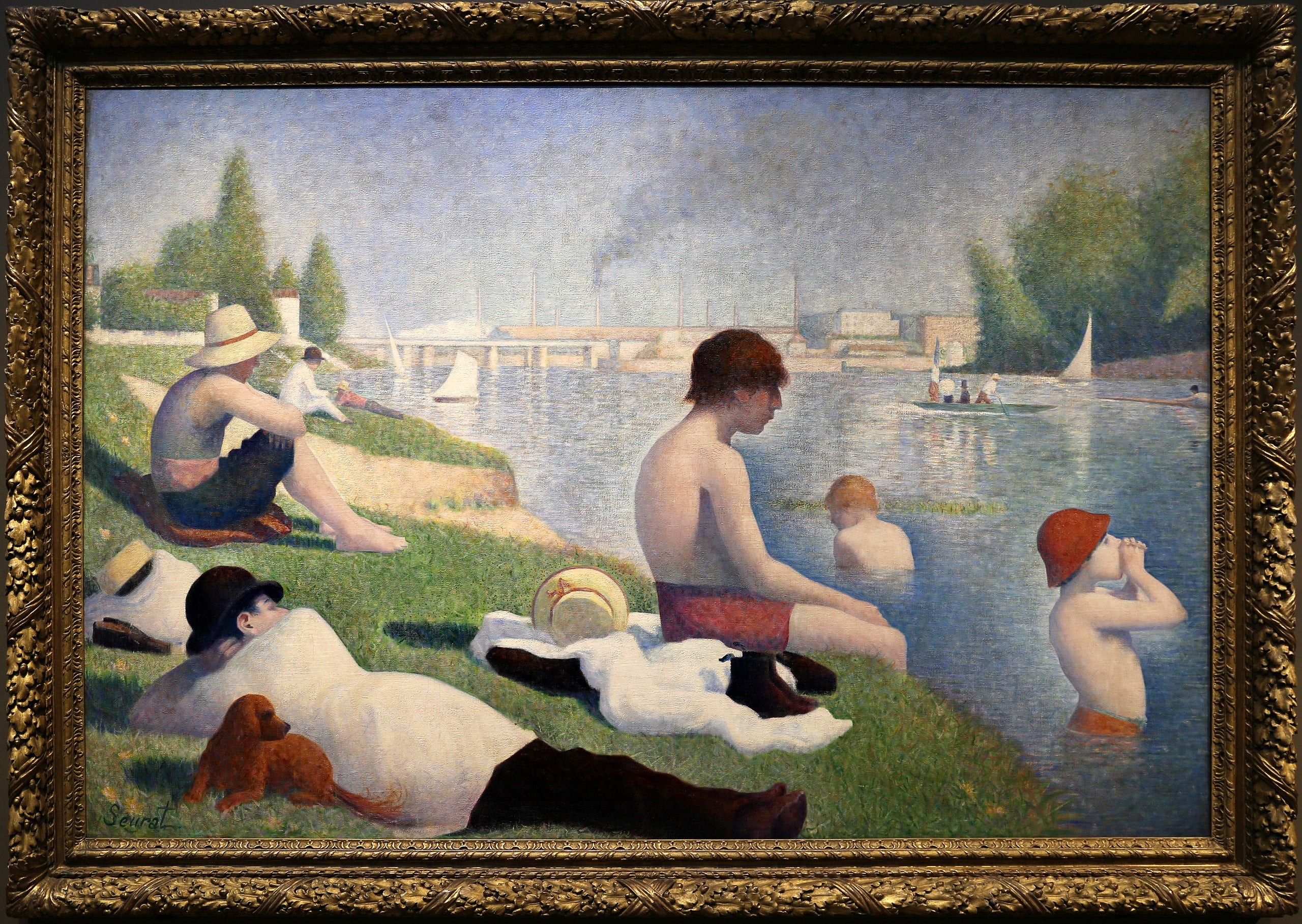 Asnières'de Bir Yüzme - Georges Seurat
