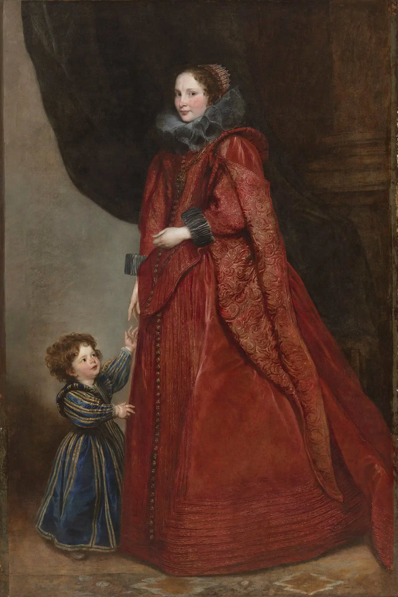 Bir Genoa kadını ve çocuğu - Antoine van Dyck