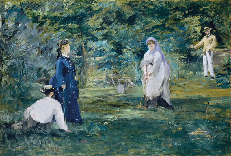 Bir croquet partisi - Édouard Manet