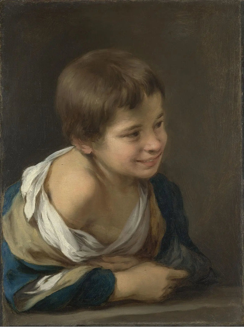 Bir Çocuk Çiftçi Pencere Kenarına Dayanmış - Bartolomé Esteban Murillo
