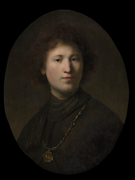 Reproduction du tableau « Un jeune homme avec une chaîne - Rembrandt » par Alpha Reproduction en peinture à l’huile