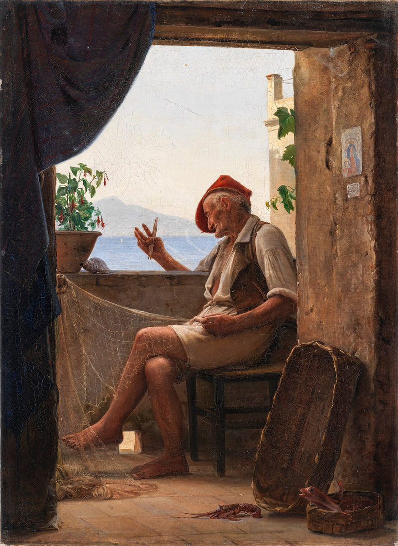 Sorrento, İtalya'dan bir balıkçı - Carl Heinrich Bloch