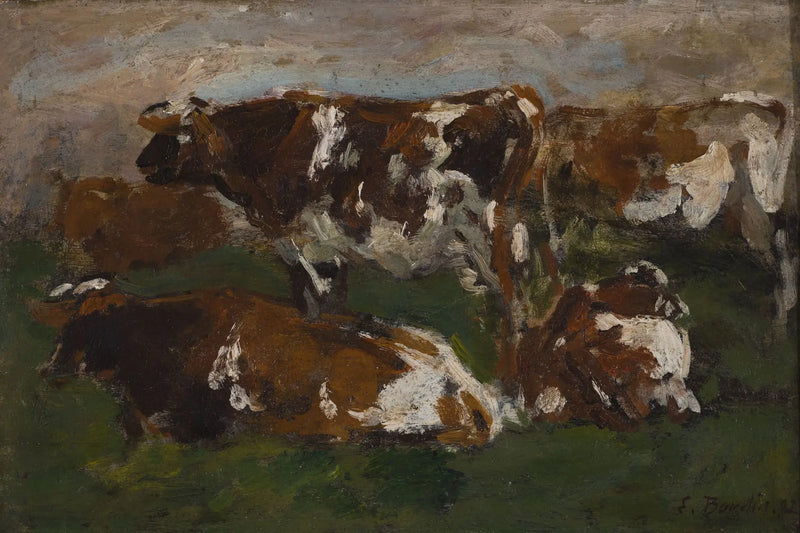 Touques Nehri Kenarındaki İnekler - Eugène Boudin