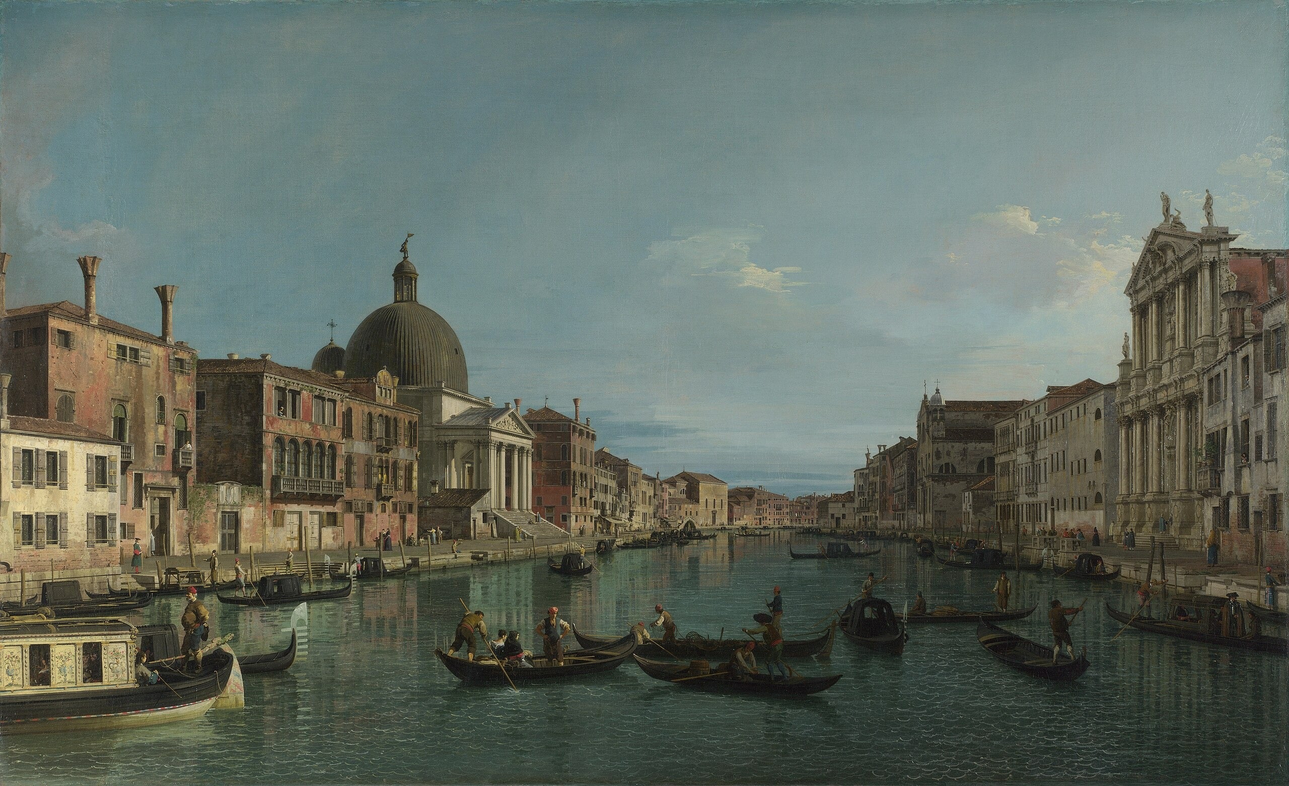 Venise : le Grand Canal avec San Simeone Piccolo - Canaletto