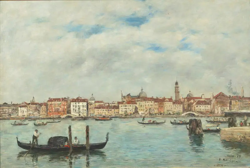 Venedik. Köleler İskelesi - Eugène Boudin