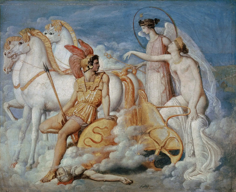 Diomedes tarafından yaralanan Venüs, Olimpos'a yükseliyor - Jean-Auguste-Dominique Ingres