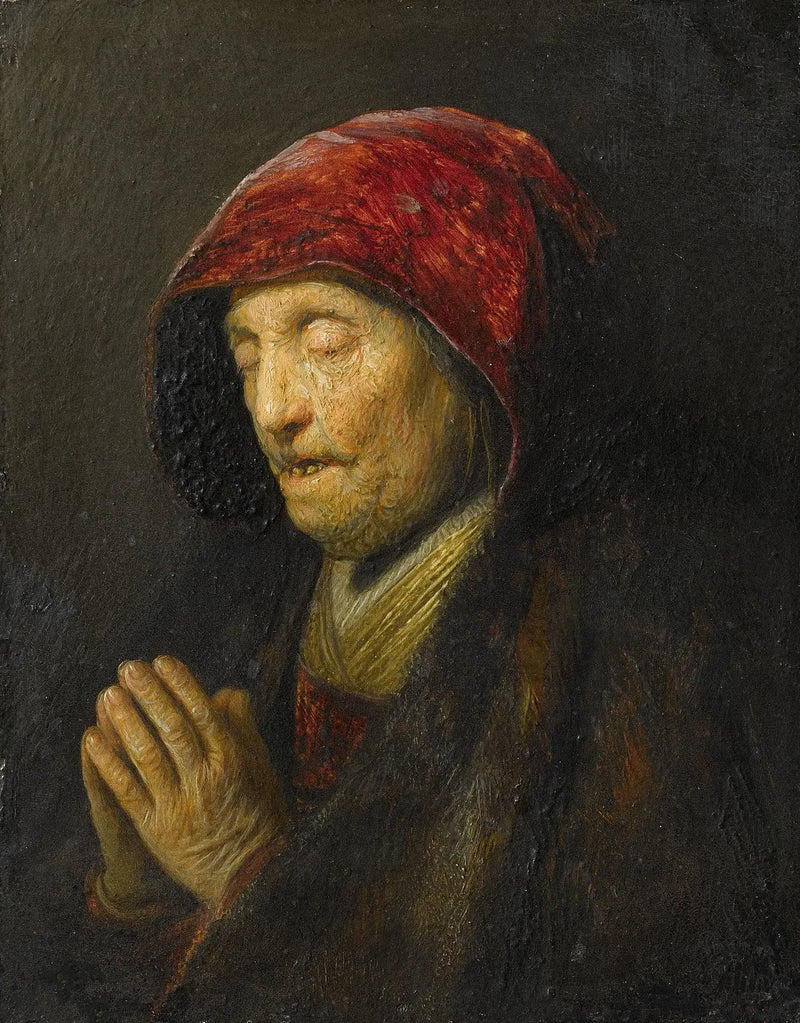 Dua Eden Yaşlı Kadın - Rembrandt