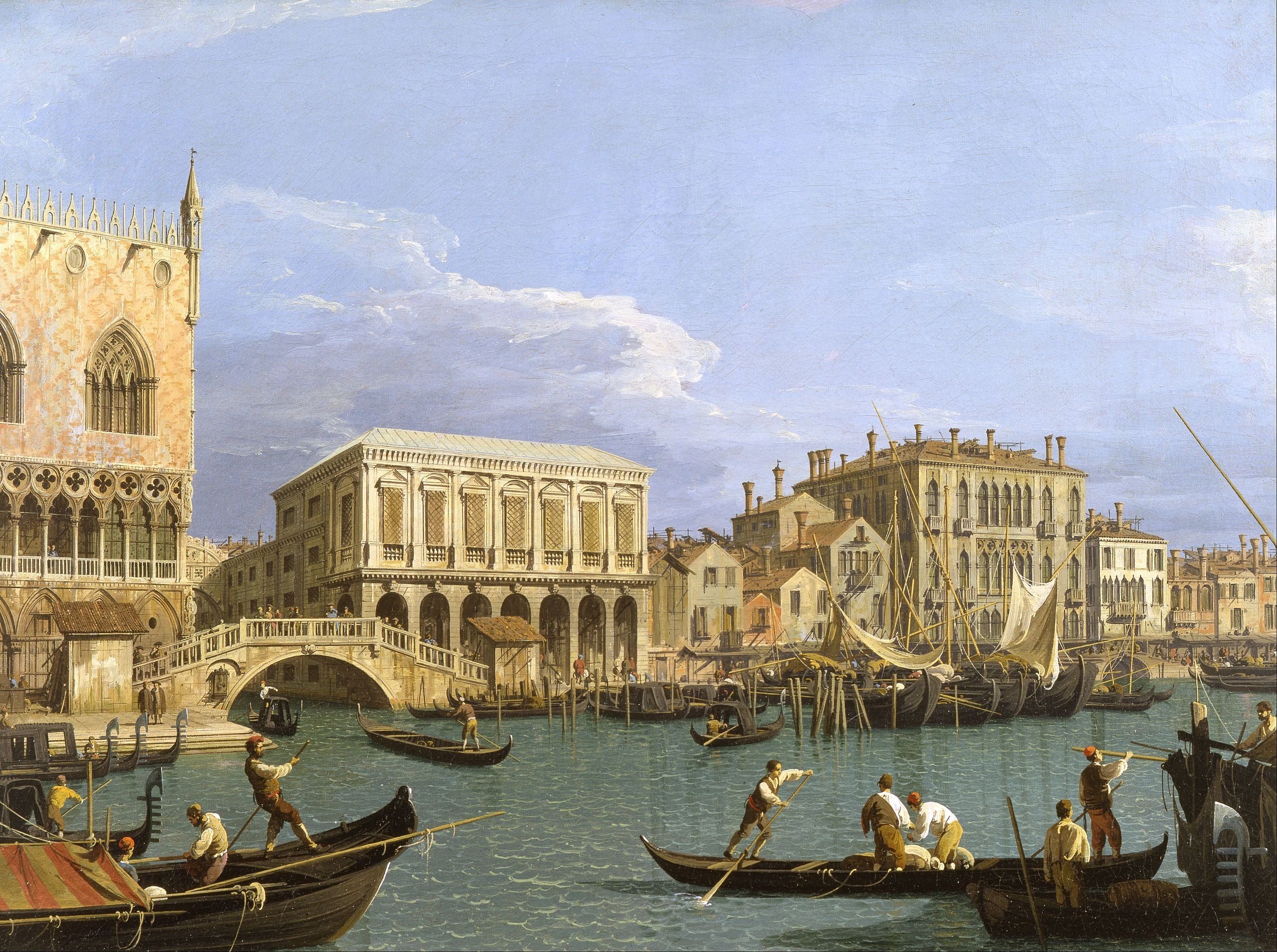 Vue du Riva degli Schiavoni, Venise - Canaletto