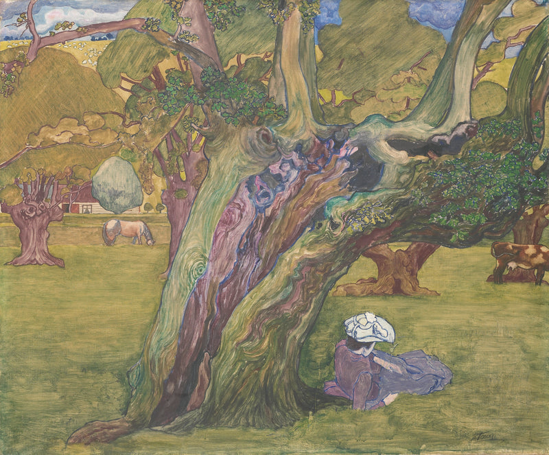 Surrey'nin eski meşeleri - Jan Toorop