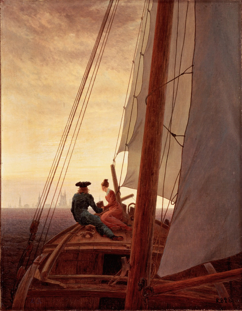 Yelkenli Gemide - Caspar David Friedrich
