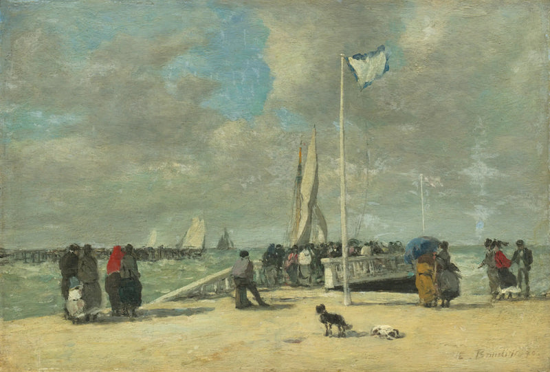 İskelenin Üzerinde - Eugène Boudin
