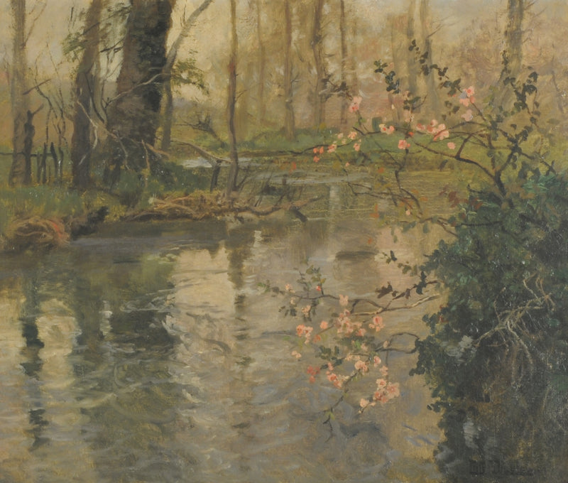 Orillas del río en primavera - Frits Thaulow