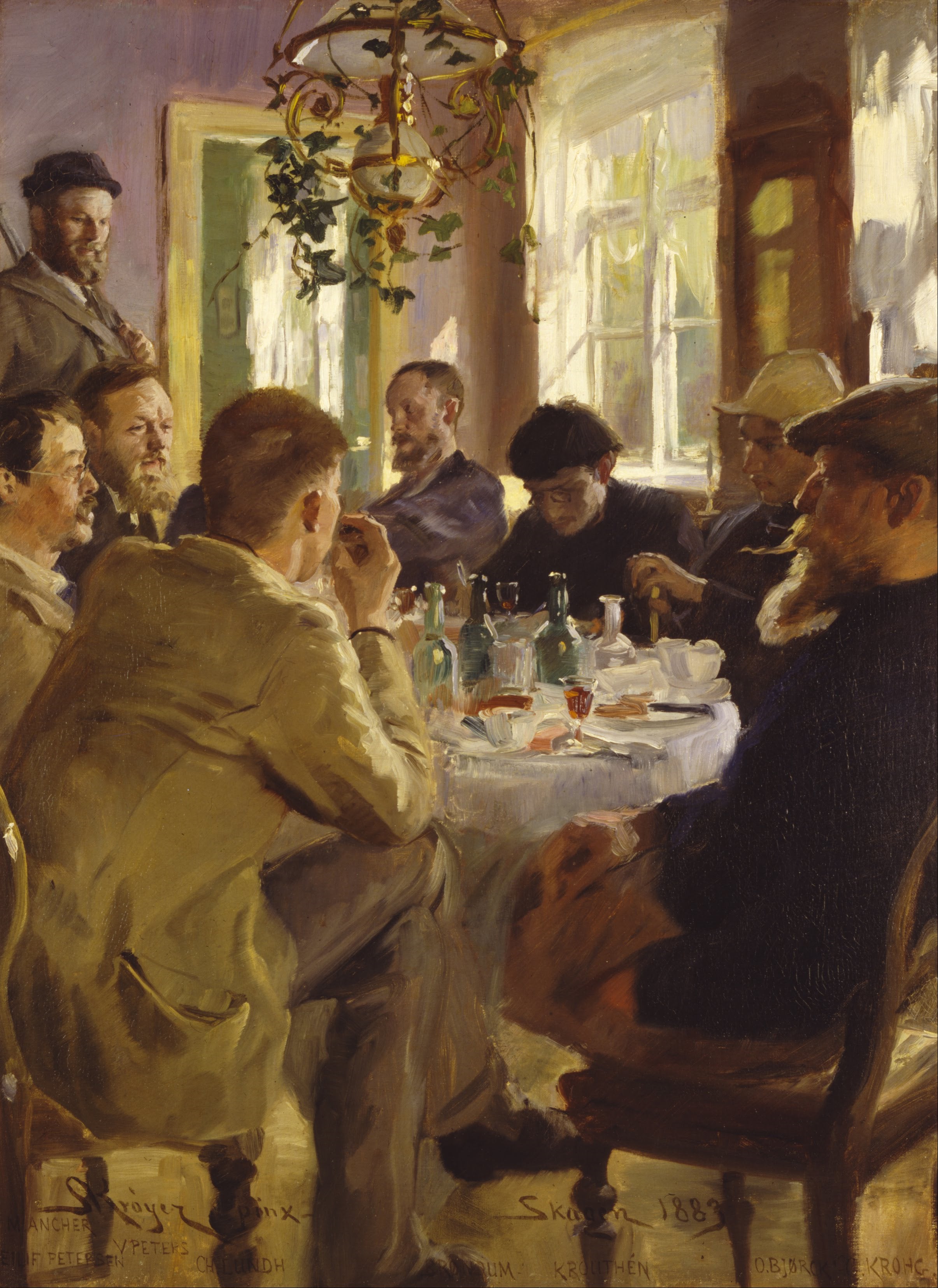 Sanatçıların Kahvaltısı Brøndum Oteli'nde - Peder Severin Krøyer