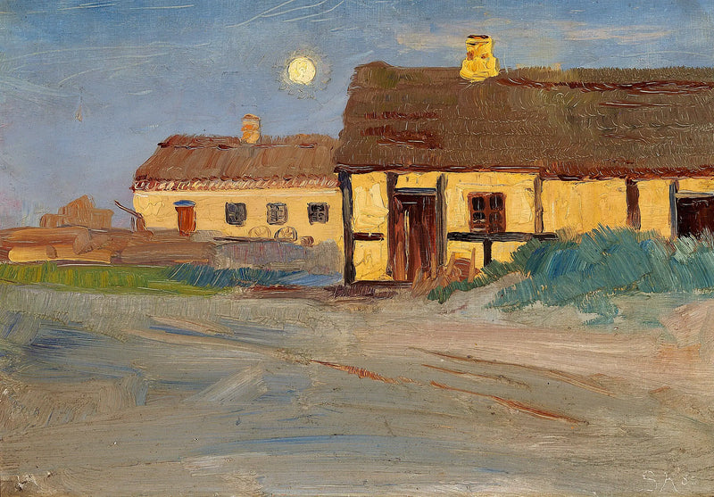 Christoffer'ın Skagen'deki Evi. Ay Işığı. Yaz Gecesi - Peder Severin Krøyer