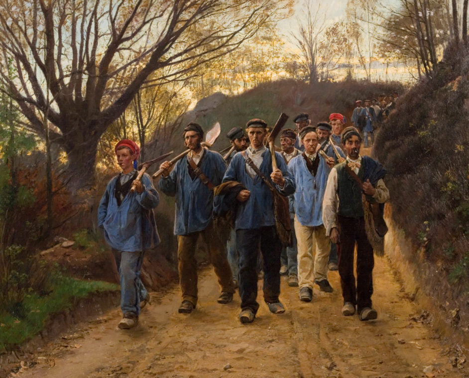 İşe dönen Fransız Orman İşçileri - Peder Severin Krøyer