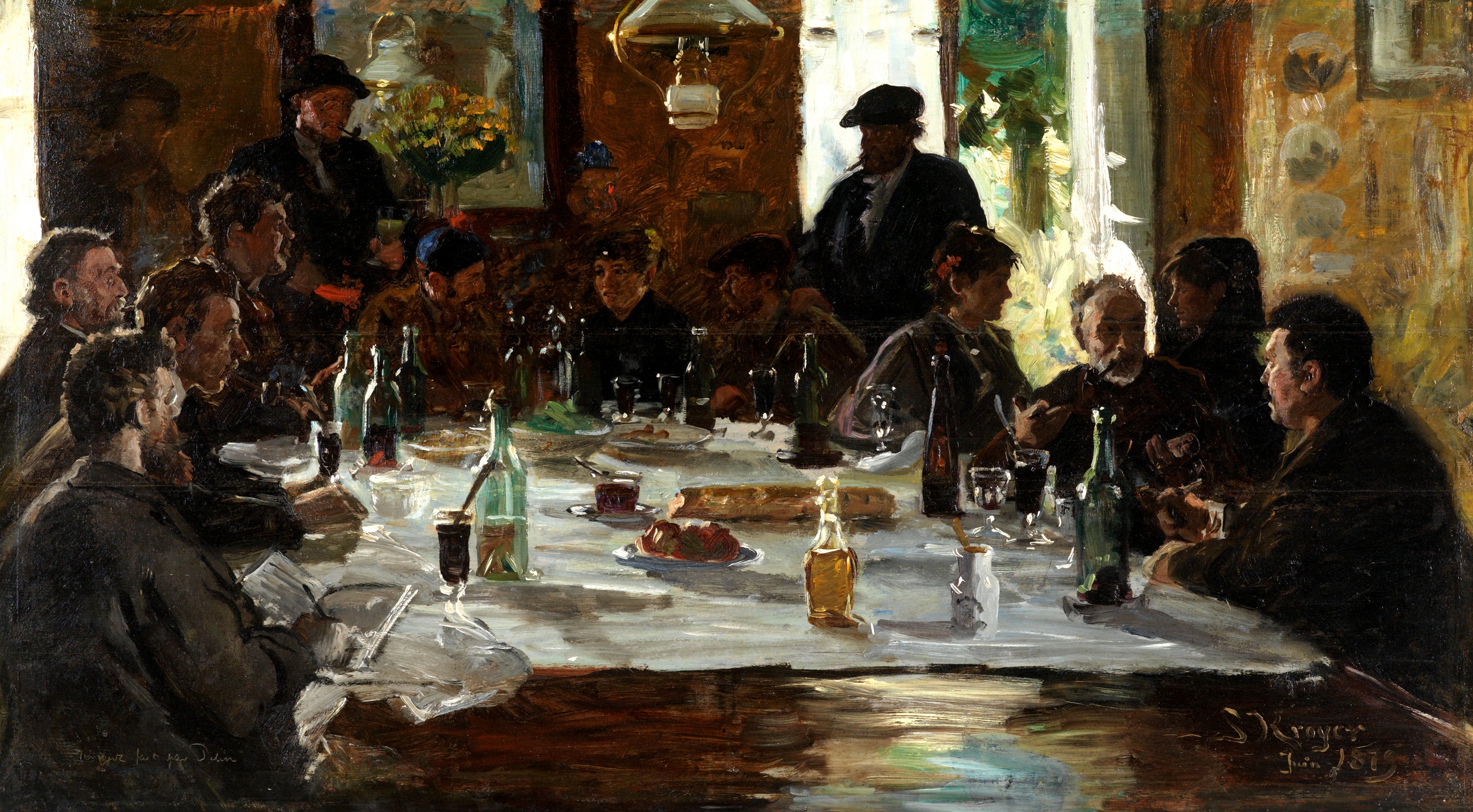 Sanatçıların Kahvaltısı. Cernay-la-Ville - Peder Severin Krøyer