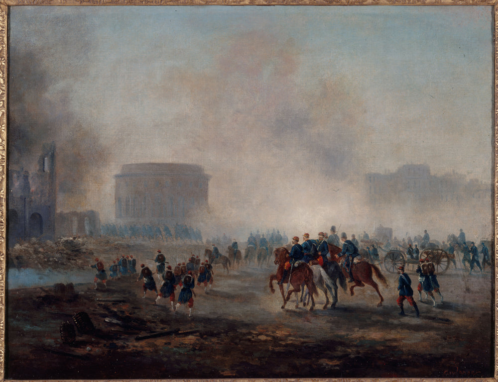 La Villette cernée par les troupes versaillaises, mai 1871. - Gustave Boulanger