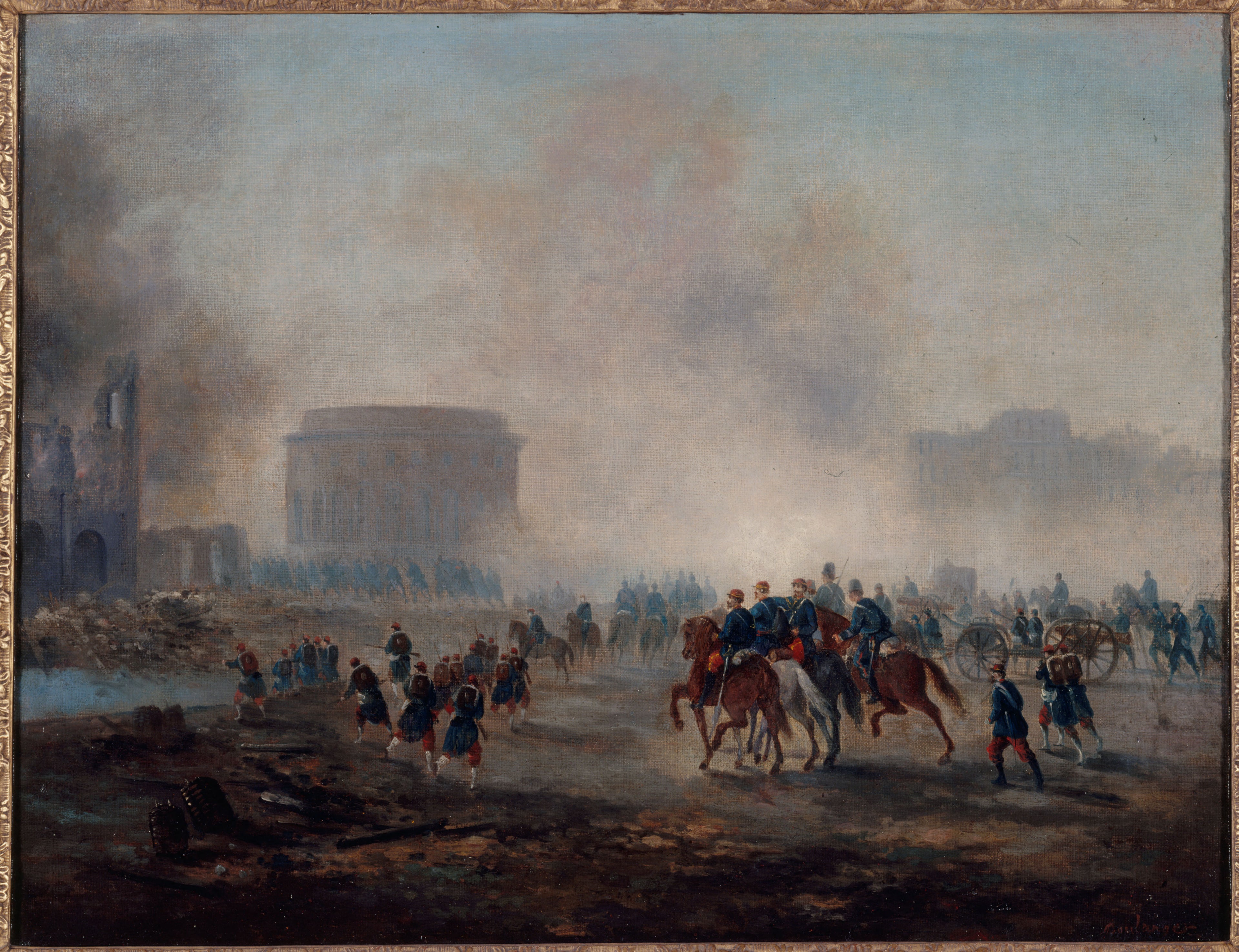 La Villette cernée par les troupes versaillaises, mai 1871. - Gustave Boulanger