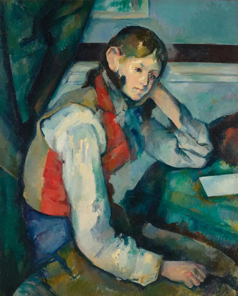 Kırmızı Yelekli Çocuk - Paul Cézanne