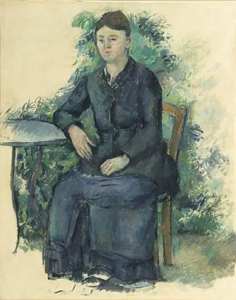 Bayan Cézanne bahçede - Paul Cézanne