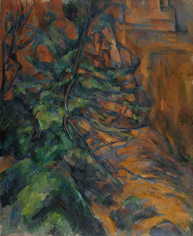 Bibémus'ta Kayalar ve Dallar - Paul Cézanne