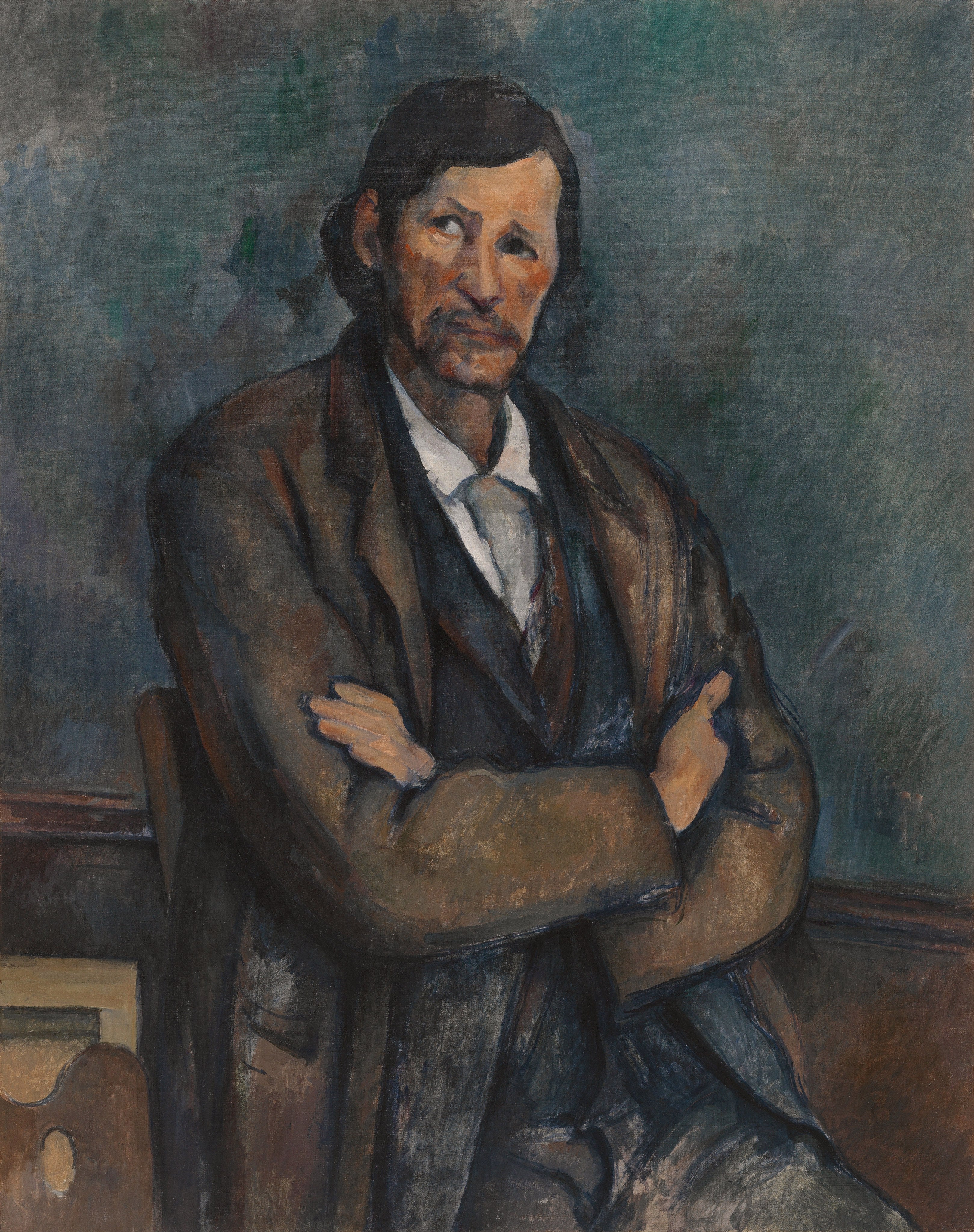 Reproduction du tableau « Homme aux bras croisés - Paul Cézanne » par Alpha Reproduction en peinture à l’huile