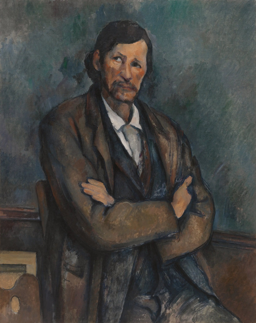 Reproduction du tableau « Homme aux bras croisés - Paul Cézanne » par Alpha Reproduction en peinture à l’huile
