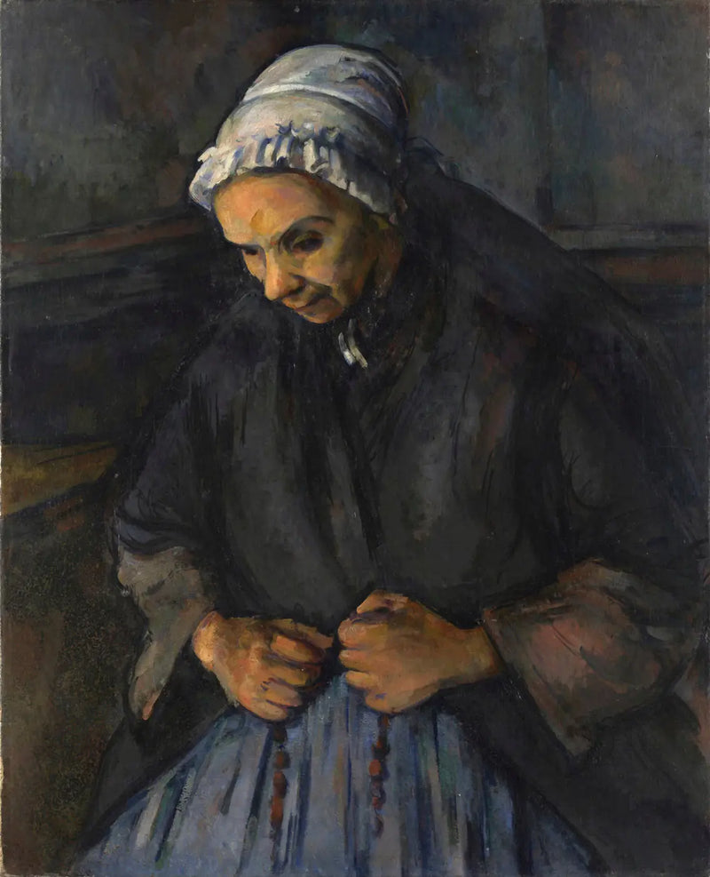 Yaşlı Bir Kadın ve Tesbih - Paul Cézanne