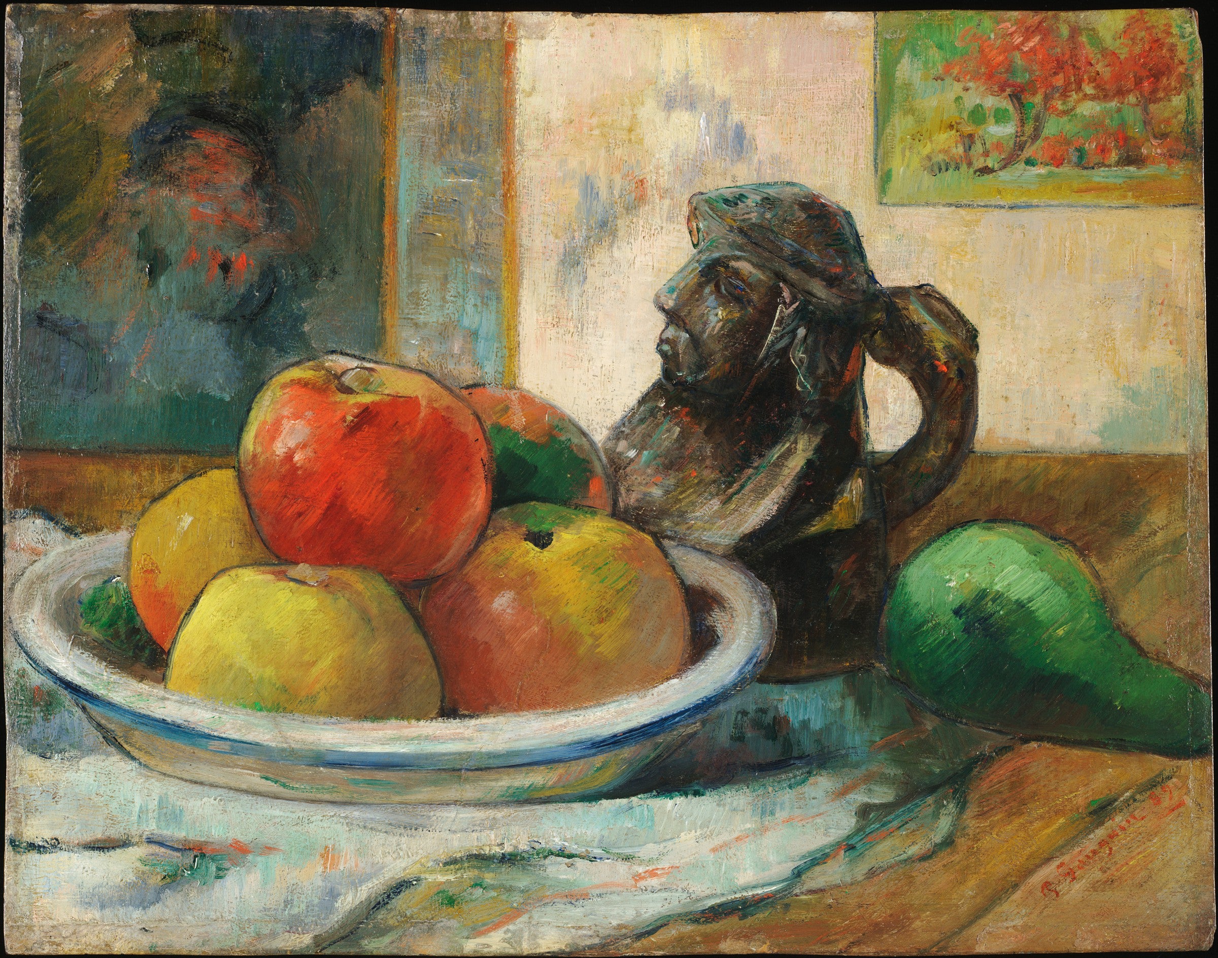Elmalar, armut ve seramik - Paul Gauguin