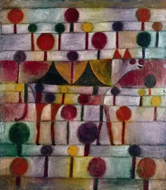 Deve (ağaçlarla ritimli bir manzarada) - Paul Klee